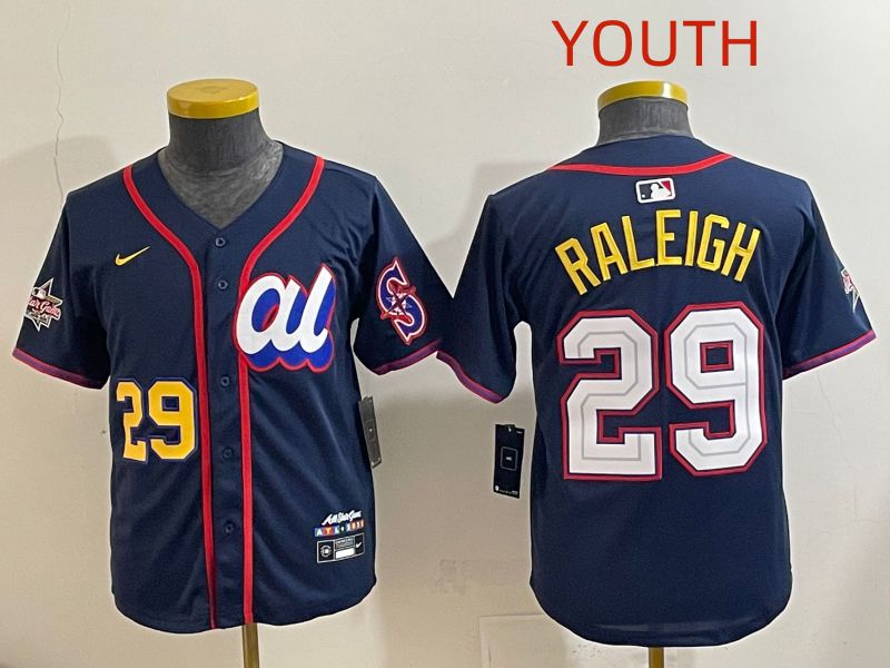 Youth 2025 Seattle Mariners #29 Raleigh Drak Blue All star Nike MLB Jersey style 16